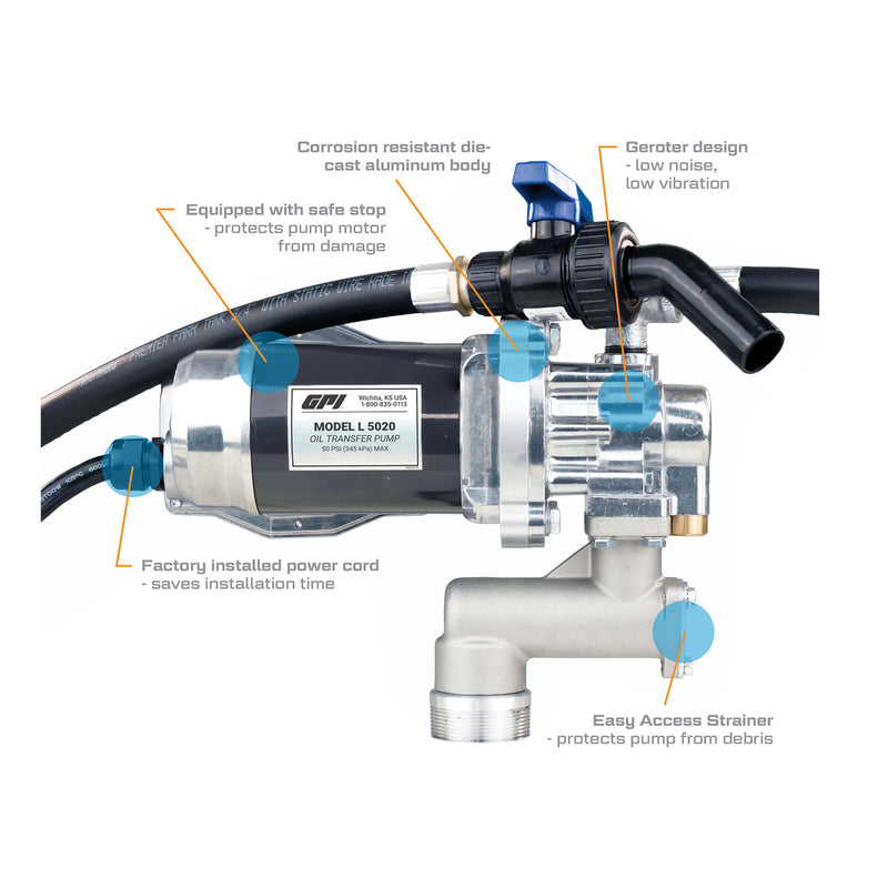 Load image into Gallery viewer, 142100-02 L5132 OIL PUMP 115V 8GAL OIL PUMP EA