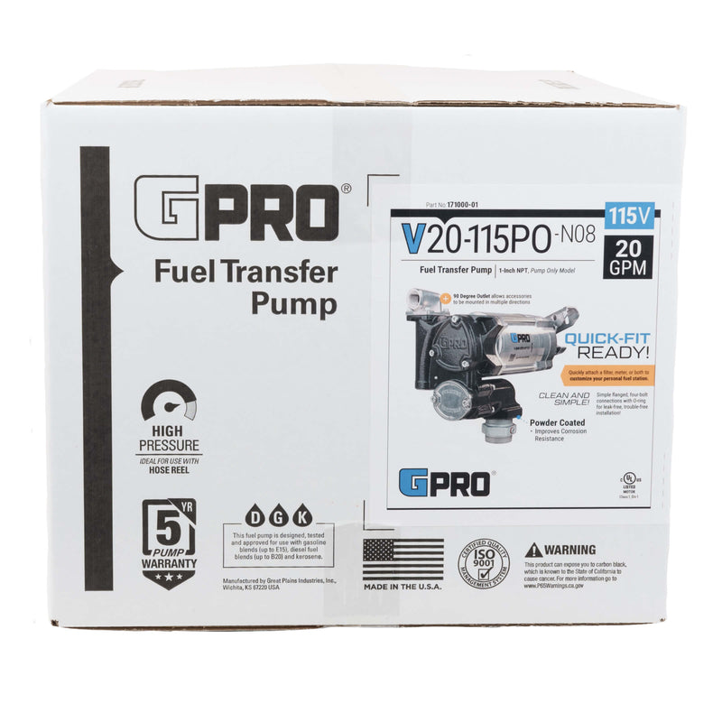 Load image into Gallery viewer, 171000-01 V20-115PO-N08 115V 20GAL PUMP TANK ADAPTER EA
