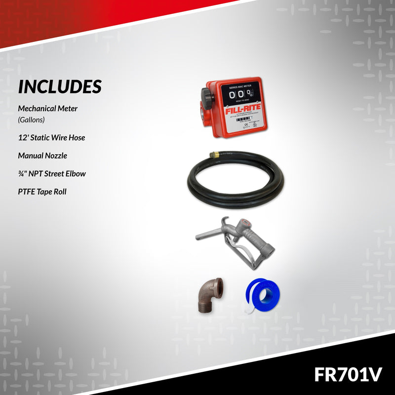 Load image into Gallery viewer, FR701V FILLRITE 115 VOLT 20 GPM PUMP WITH METER