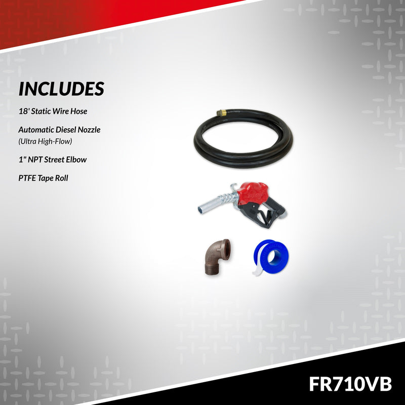 Load image into Gallery viewer, FR710VB FILLRITE 115 VOLT PUMP W/O MTR; 1"X18' HOSE; AUTO NOZ EA