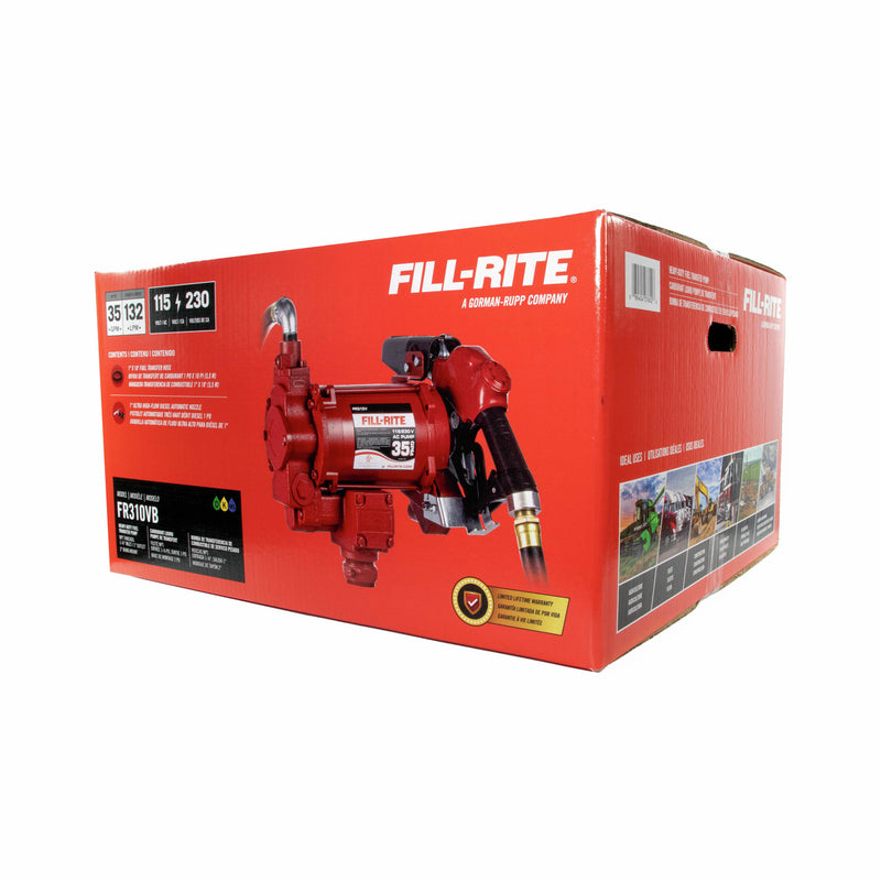 Load image into Gallery viewer, FR310VB FILLRITE 115 VOLT HI SPEED PUMP WITH 1"X18' HOSE & AUTO NOZZLE (NO METER)