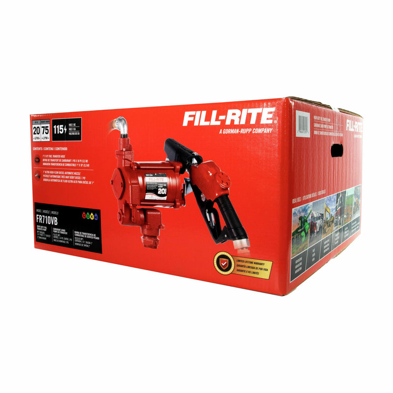 Load image into Gallery viewer, FR710VB FILLRITE 115 VOLT PUMP W/O MTR; 1"X18' HOSE; AUTO NOZ EA