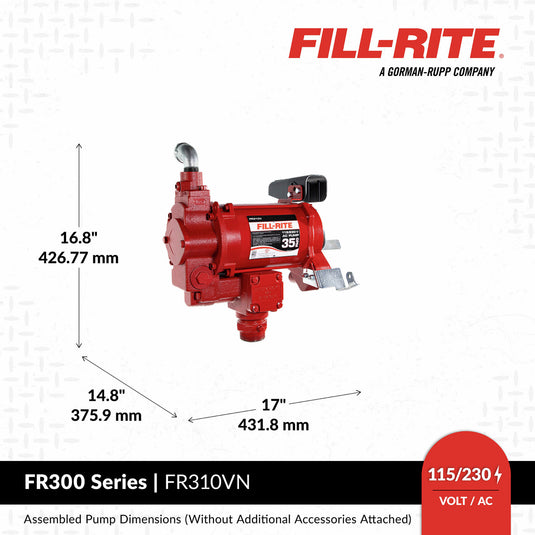 FR310VB FILLRITE  115 VOLT HI SPEED PUMP WITH 1