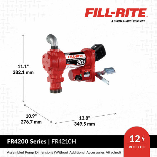 FR4210H FILLRITE HISPEED 12VOLT PUMP WITH OUT METER (20GPM)