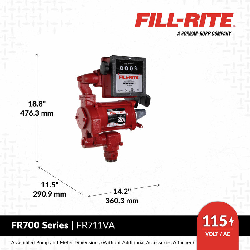 Load image into Gallery viewer, FR711VA FILLRITE 115 VOLT PUMP WITH 901 METER AND AUTO NOZZLE
