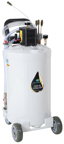Fluid Extractor, 21 Gallon Air Pressure To Empty, Grey EA