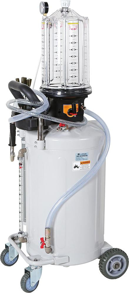 Fluid Extractor, 21Gal w/ Transparent Bowl, Pressurized EA